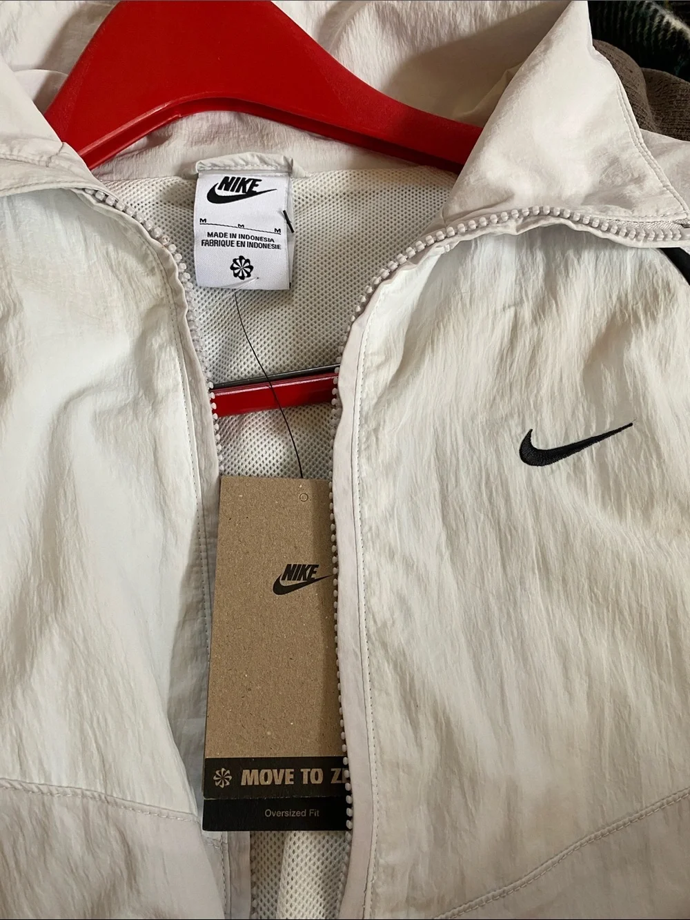 Nike Full Zip Embroidered Logo Oversized Jacket NWT